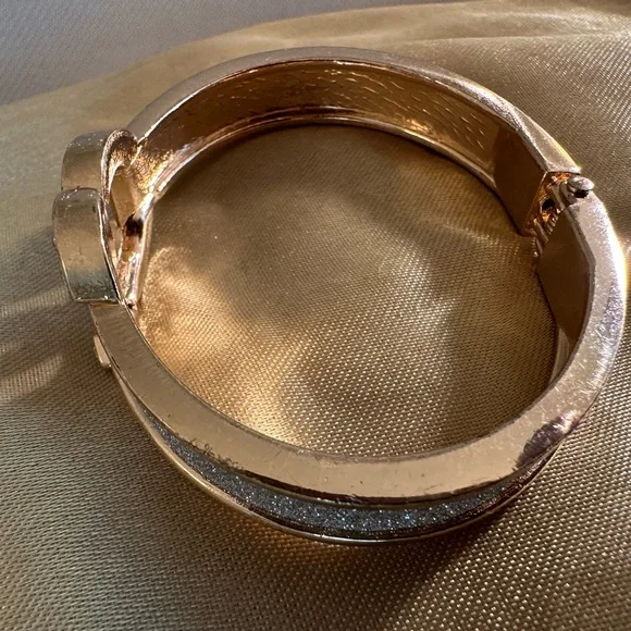 Chic Gold and Silver Crystal Bracelet - Picture 8 of 9